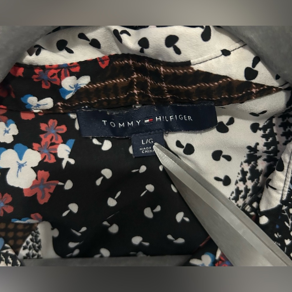 Tommy Hilfiger Multicolor Patchwork Button-Up Shi… - image 2